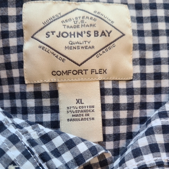 St. John's Bay Men's Comfort Flex Button Down Shirt, Size: XL - Picture 5 of 10